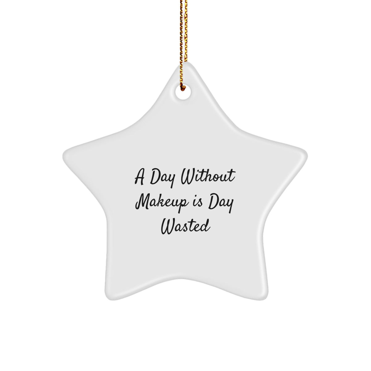 Makeup Lovers Gifts from Women to Friends Star Ornament, Funny Christmas Unique Gifts for Makeup Enthusiasts, Star Shaped Decoration - Image 1