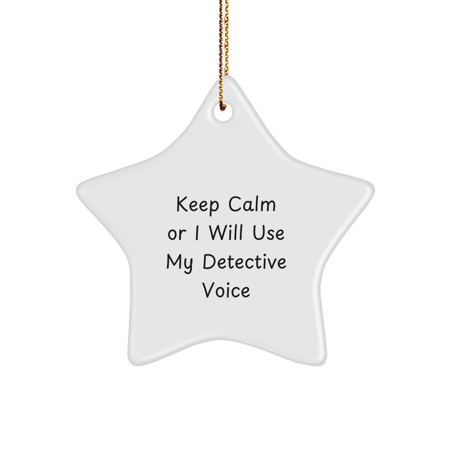 Funny Detective Star Ornament Gifts from Friends, Perfect for Christmas Unique Gifts for Detective Fans - Image 1