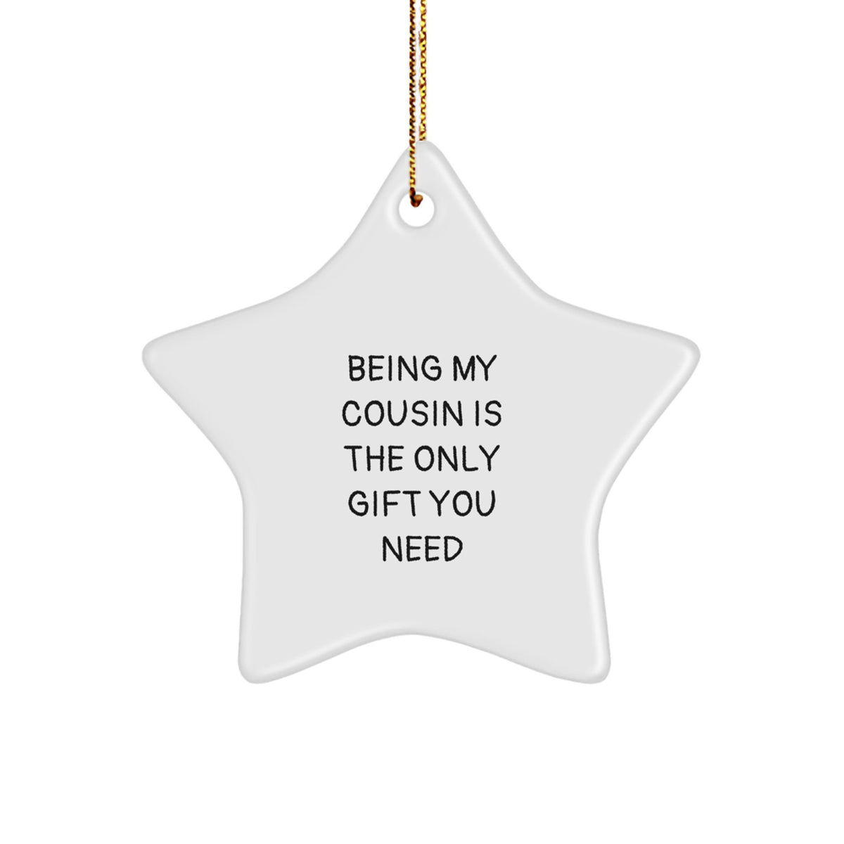 Cousin Keepsake Bright Star Deluxe Christmas Ornament Gift for Him - Image 1