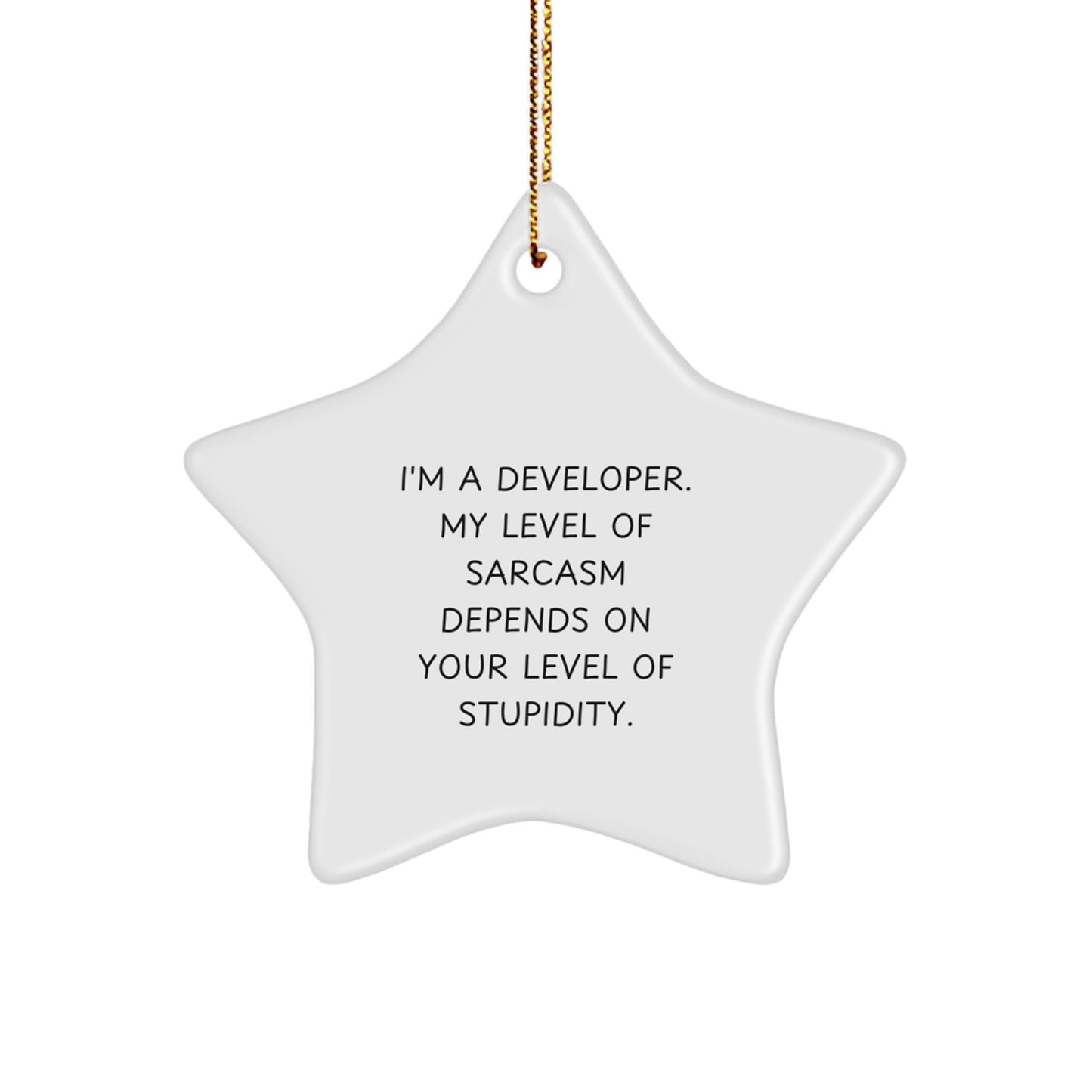 Funny Developer Christmas Star Ornament Gifts from Friends or Family for Men or Women Coworkers - Image 1