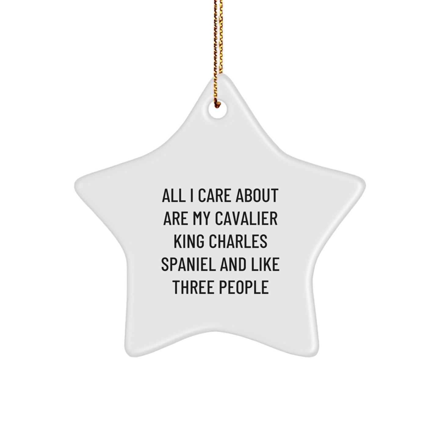 Funny Cavalier King Charles Spaniel Dog Mom Gifts for Christmas Unique Star Ornament from Friends - Image 1