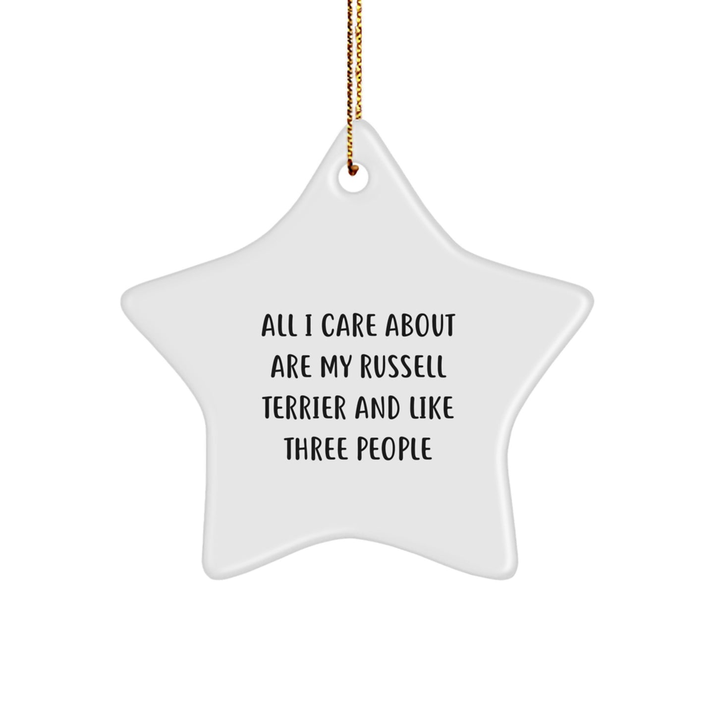 Russell Terrier Dog Lovers' Christmas Star Ornament Gifts from Friends and Family - Image 1