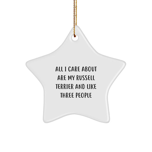 Russell Terrier Dog Lovers' Christmas Star Ornament Gifts from Friends and Family - Image 1