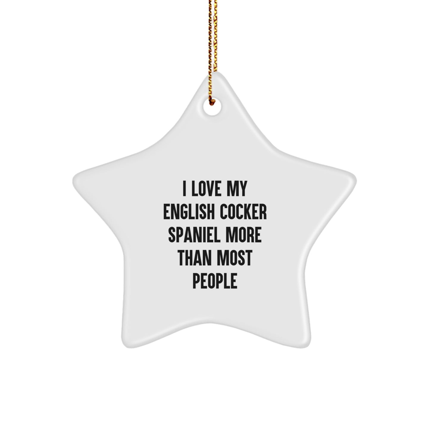 English Cocker Spaniel Dog Christmas Star Ornament Gifts from Family Friends for Men Women - Image 1
