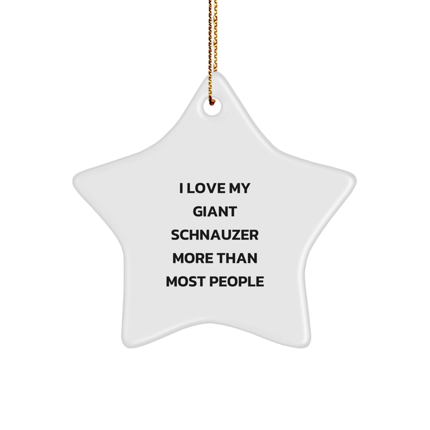 Funny Giant Schnauzer Dog Lover Star Ornament Gift from Friends for Giant Schnauzer Dog Owners at Christmas - Image 1