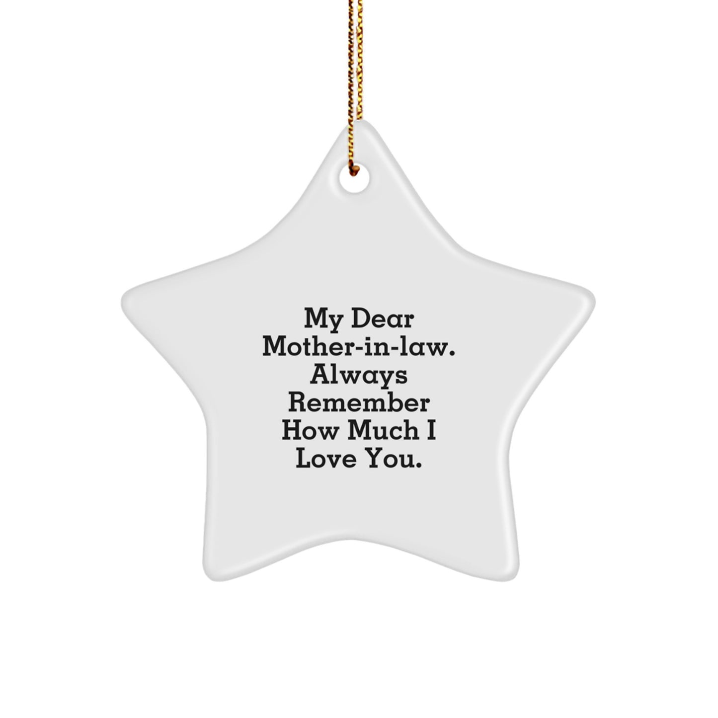 Funny Mom-in-law Gifts from Men to Women, Star Ornament Quote, Christmas Unique Gifts for Mom-in-law - Image 1