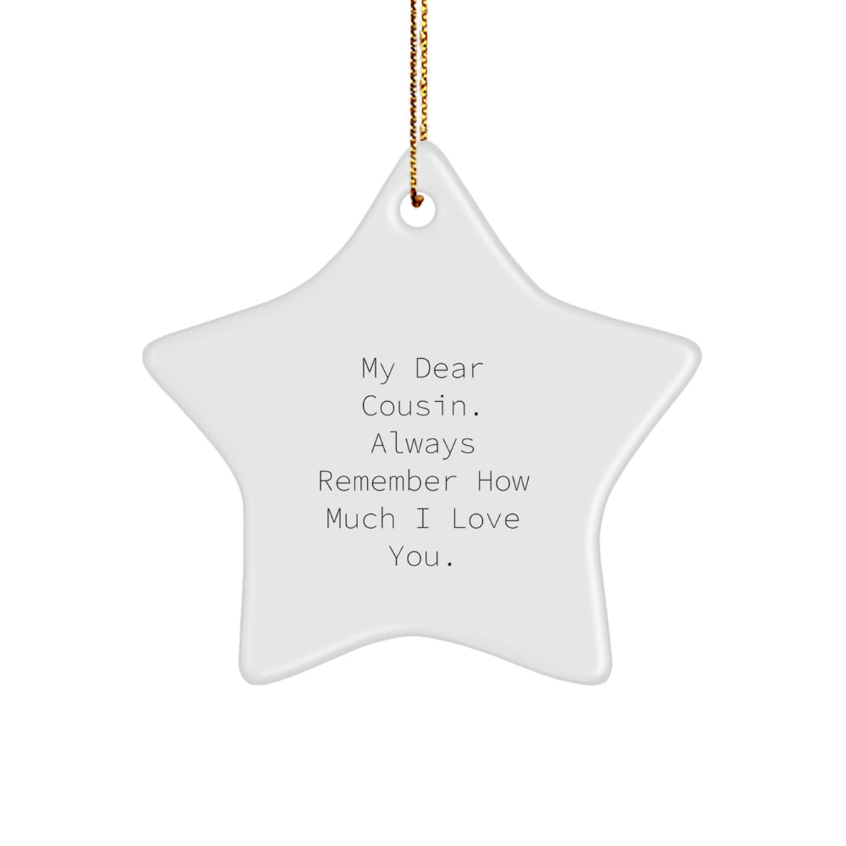 Heartfelt Cousin Christmas Ornament Gift for Friends - Image 1