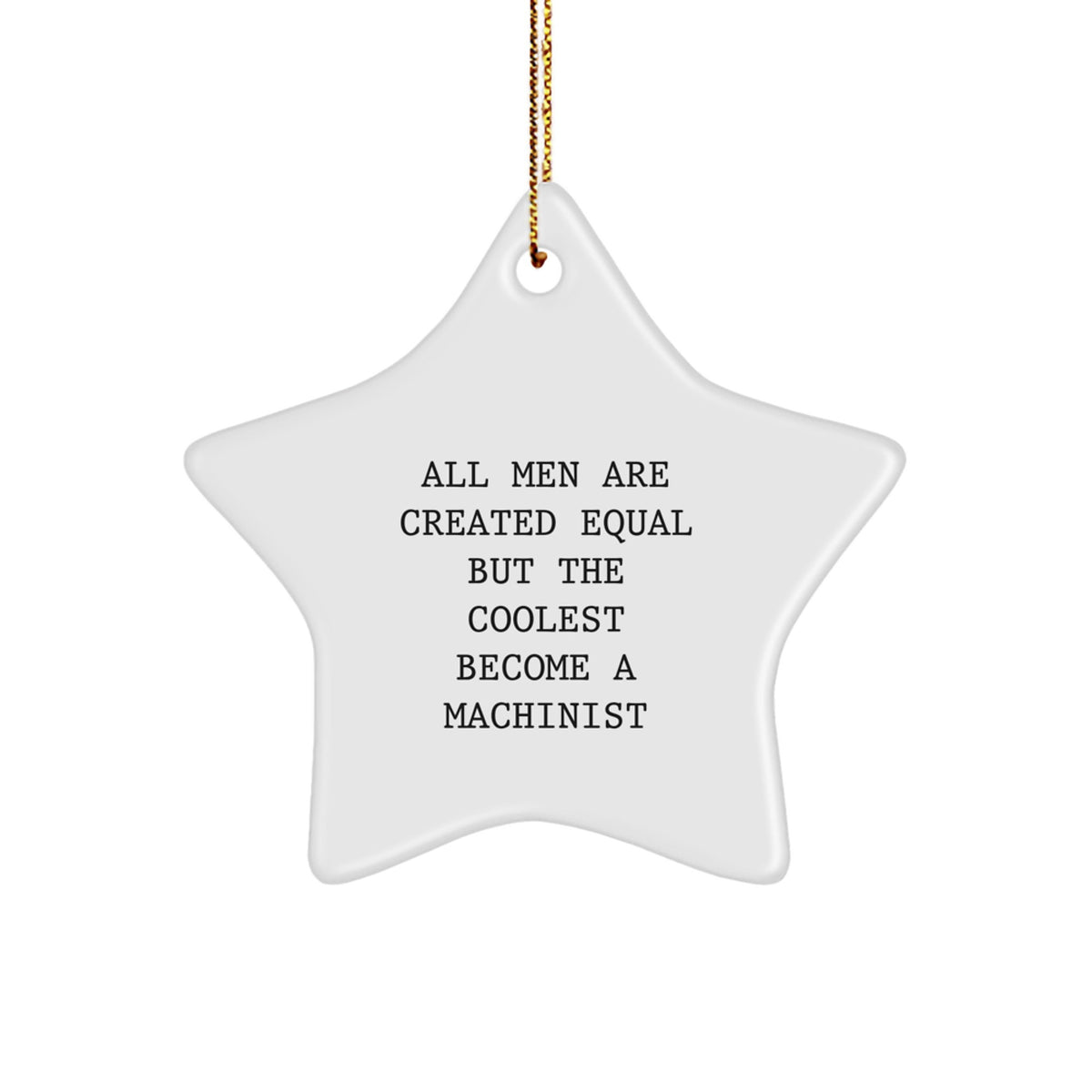 Christmas Gift for Her Machinist Keepsake Star Ornament - Image 1