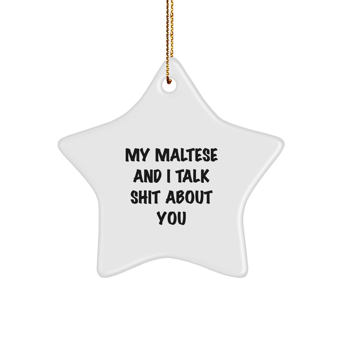 Maltese Dog Keepsake Ornament for Him Playful Christmas Gift - Image 1