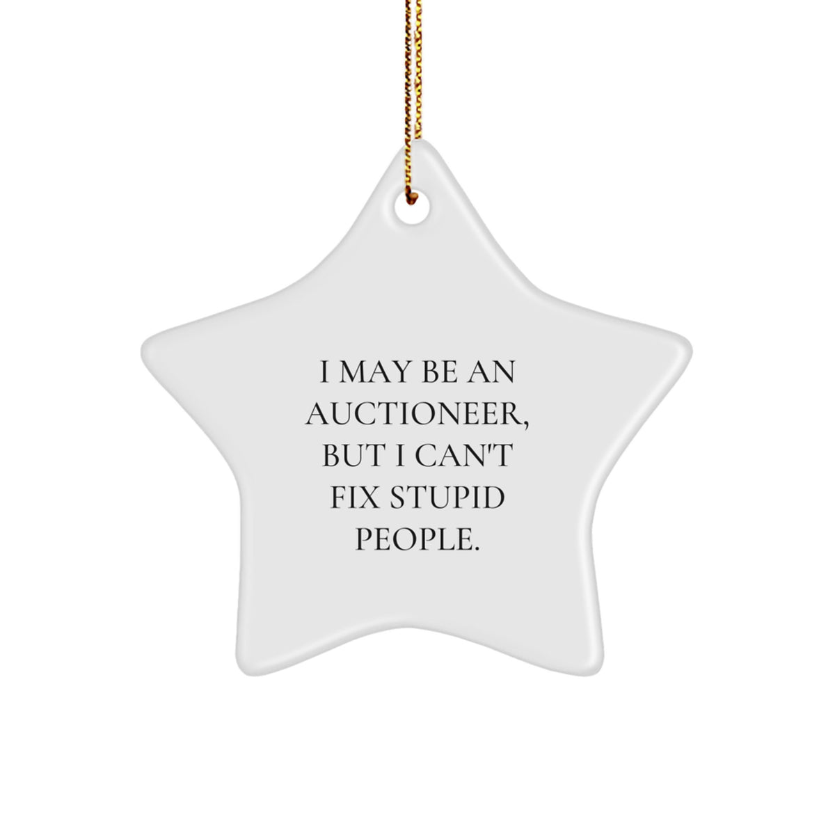 Auctioneer Star Keepsake Bright Christmas Ornament for Him Gift - Image 1