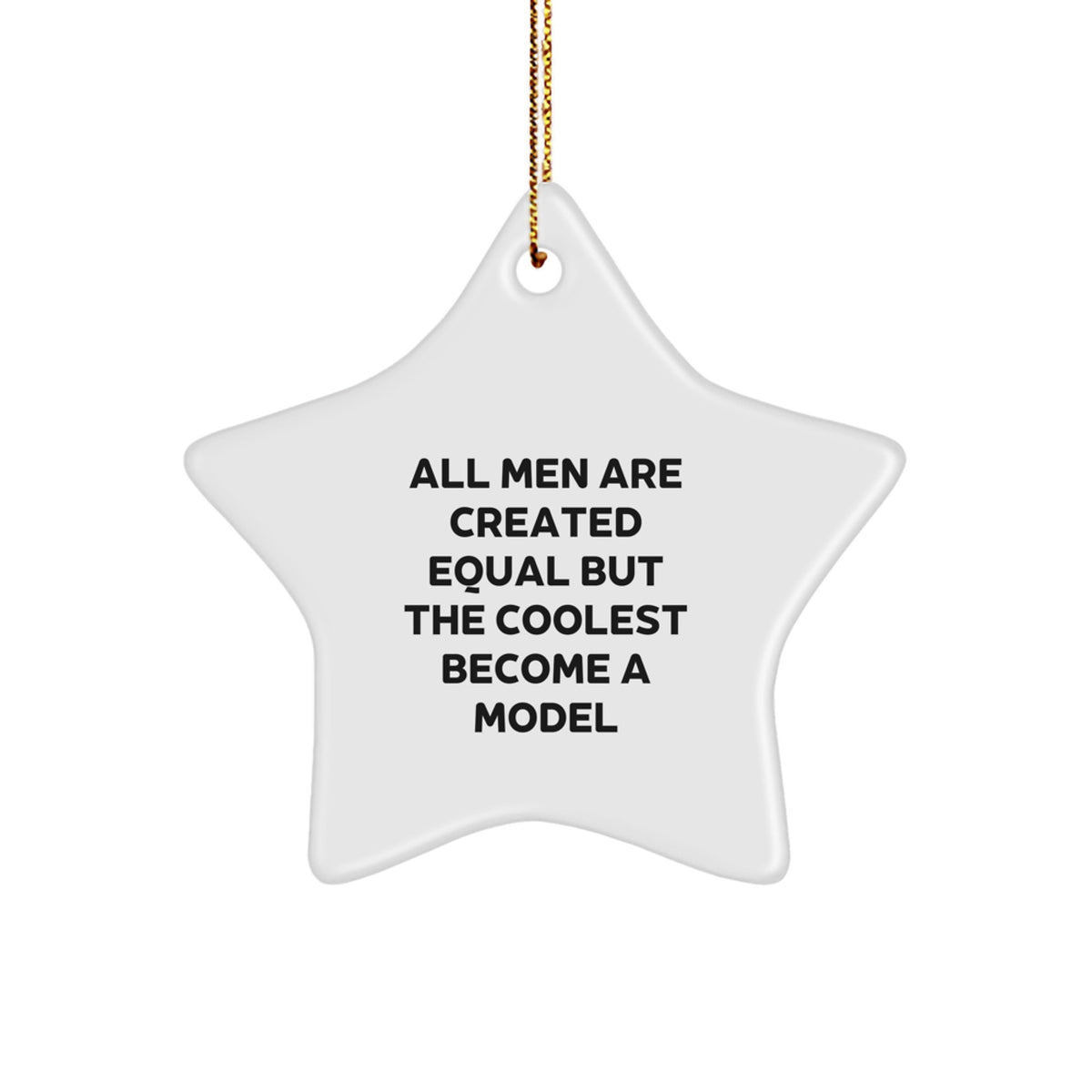 Model Star Ornament Christmas Unique Gift for Her Present All Men Equal - Image 1