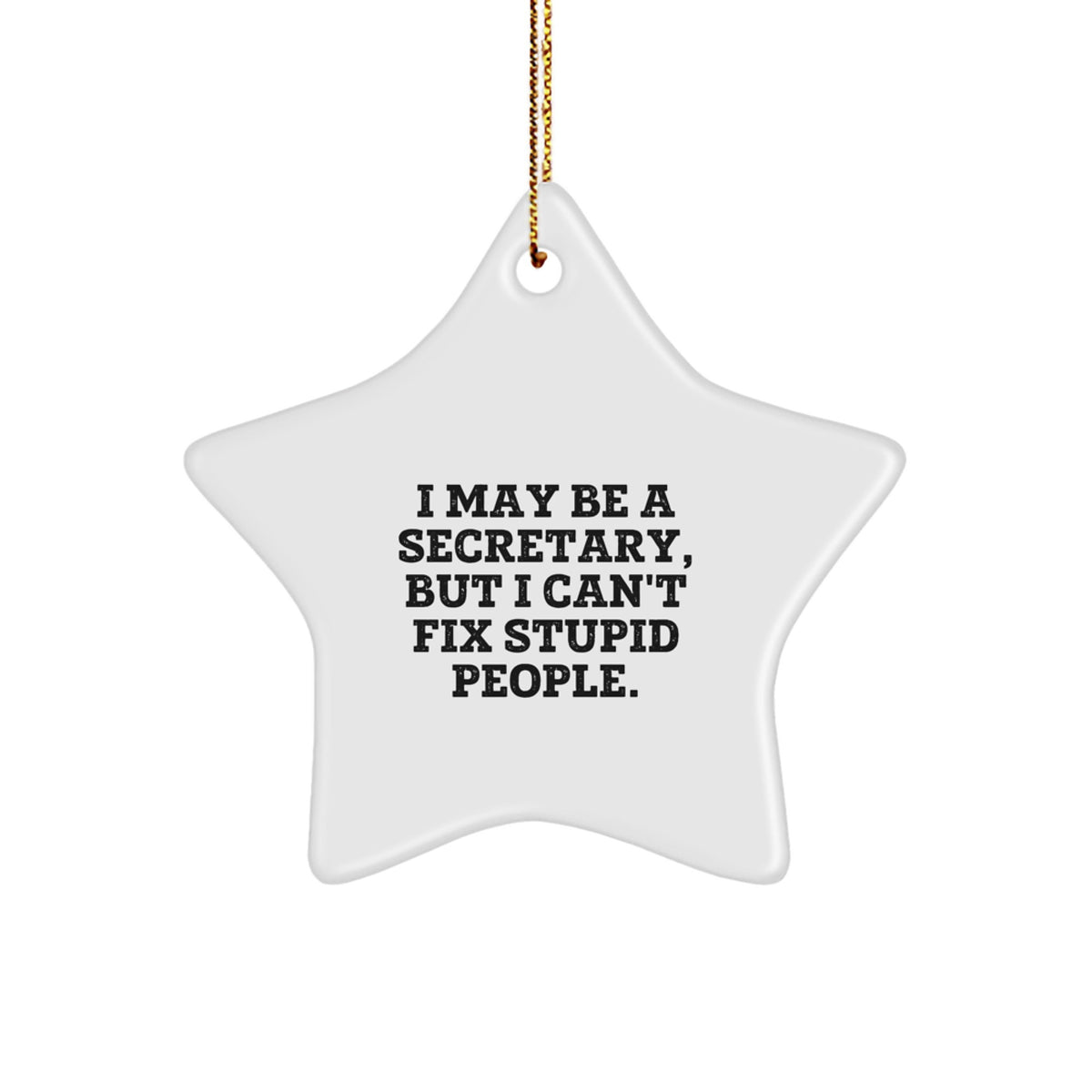 Family Treasure Christmas Unique Gift I May Be a Secretary Star Ornament - Image 1
