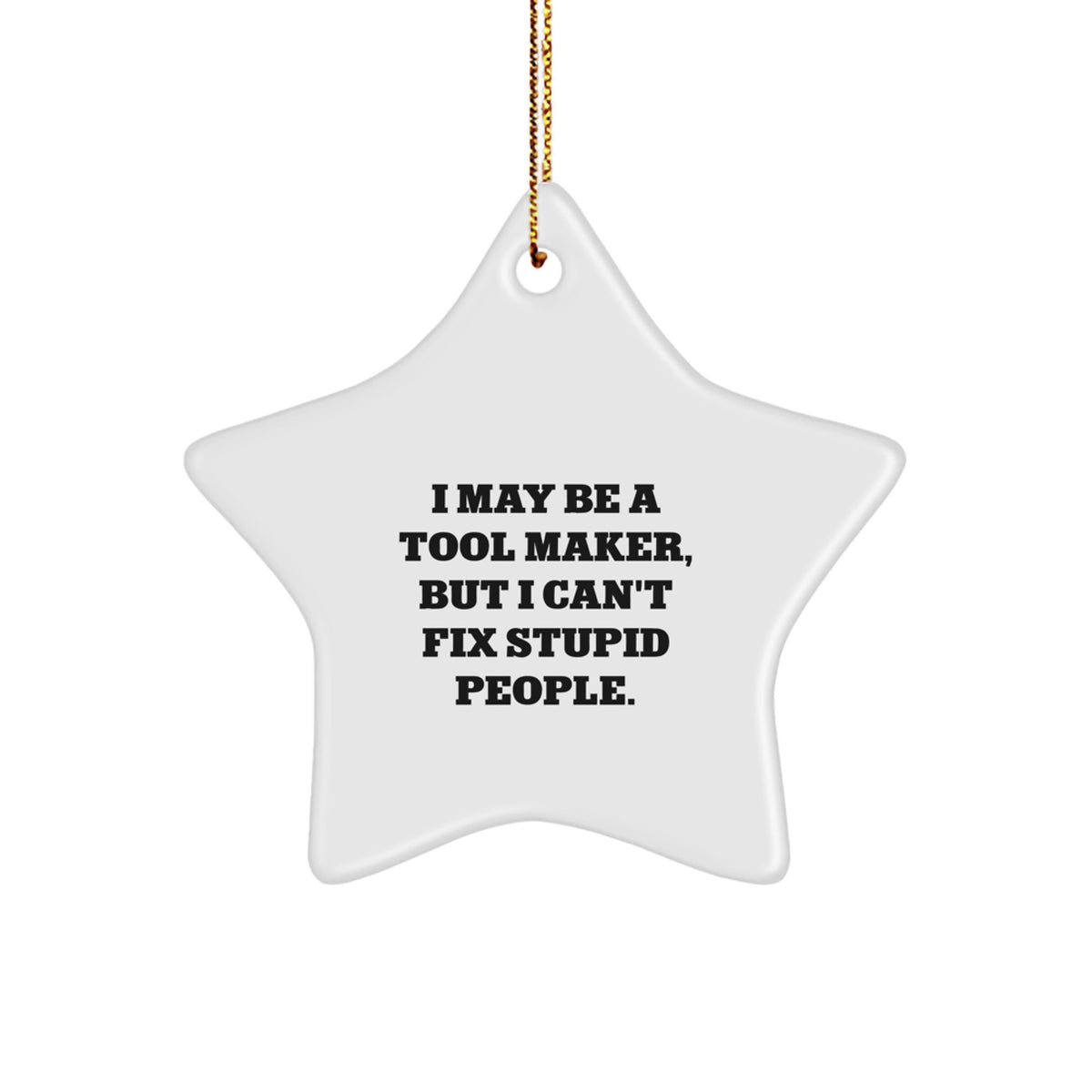 Quirky Tool Maker Novelty Star Ornament for Friends Christmas Gift - Image 1