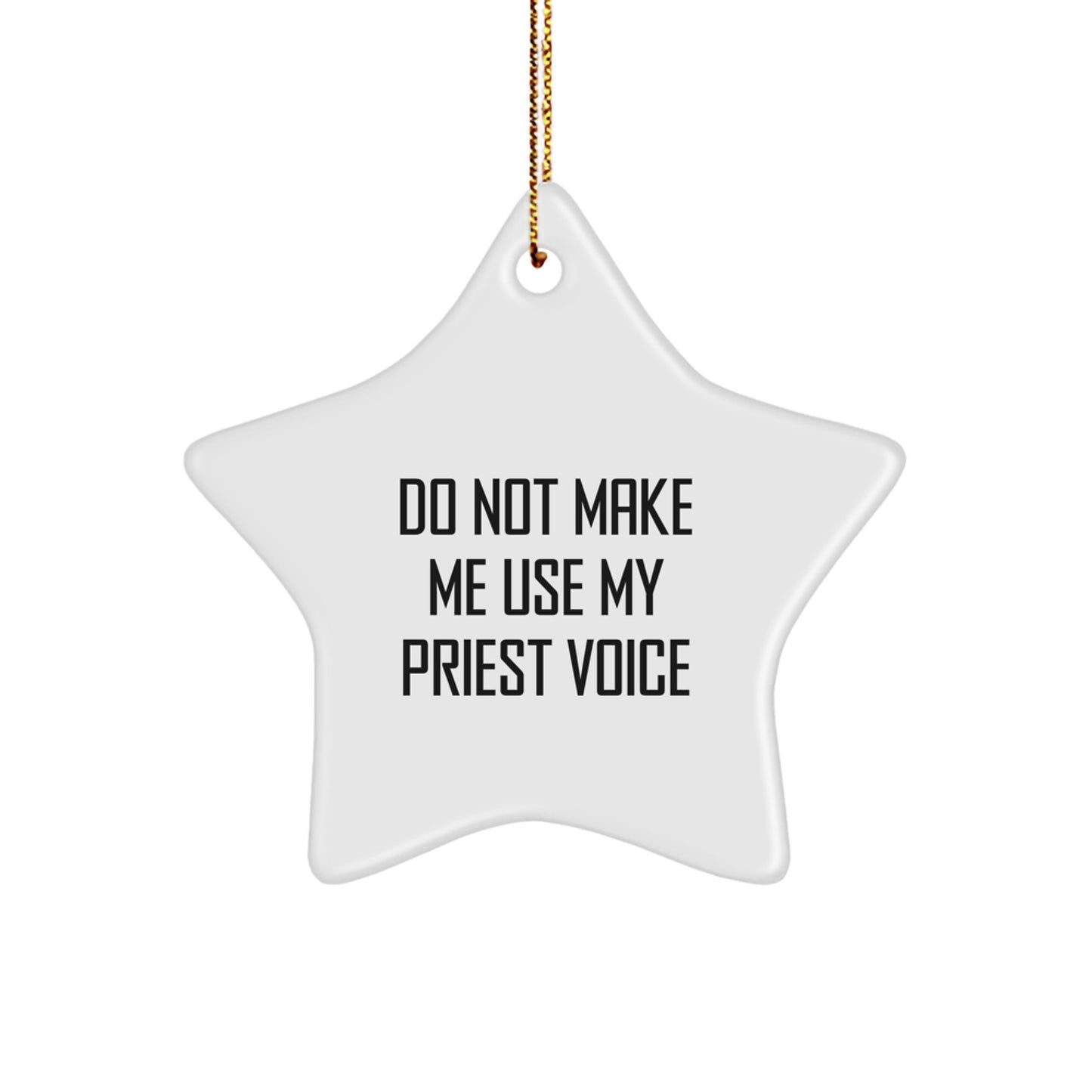 Priest Star Christmas Ornament Idea Gift for Coworkers - Image 1