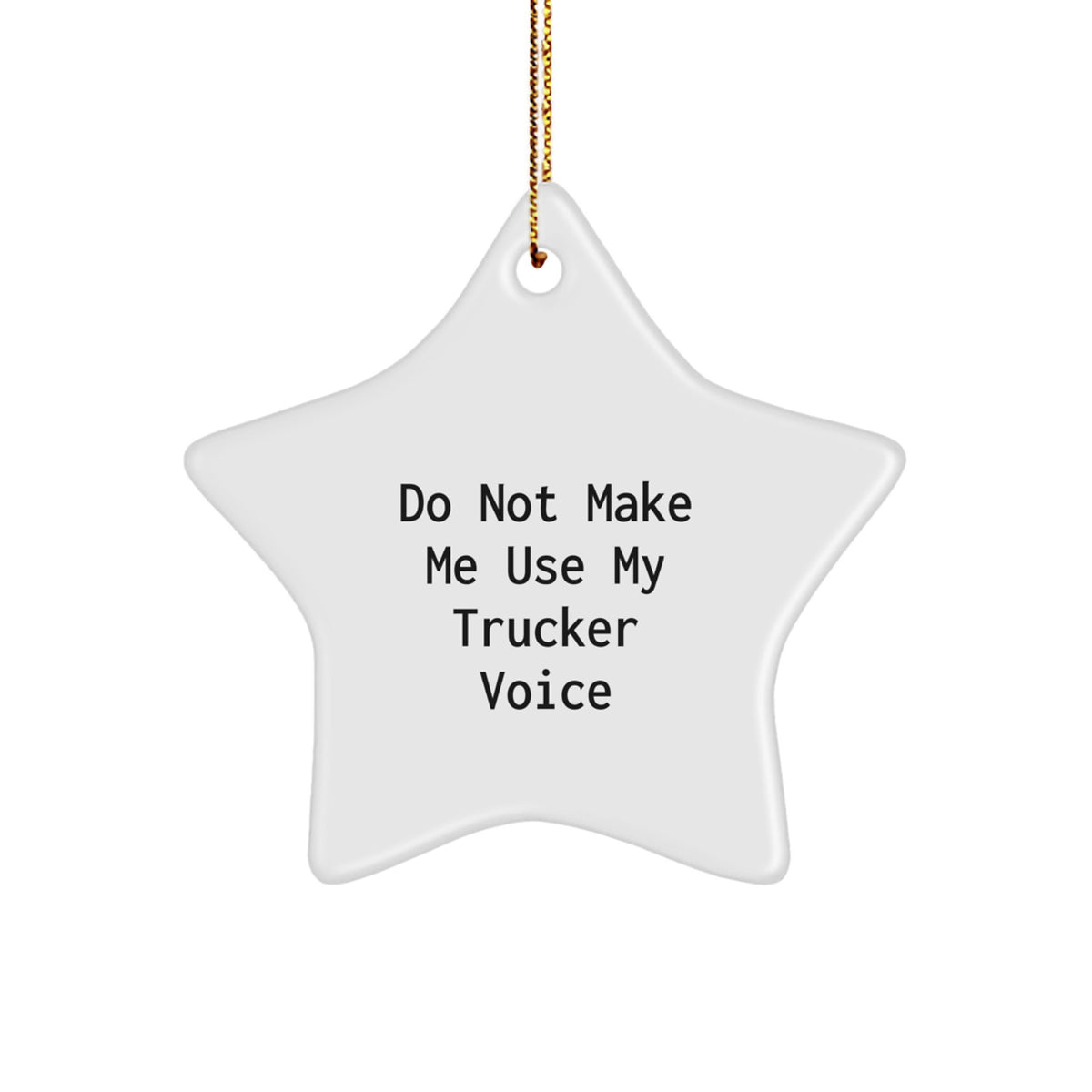 Christmas Gift for Her Trucker Star Ornament Present - Image 1