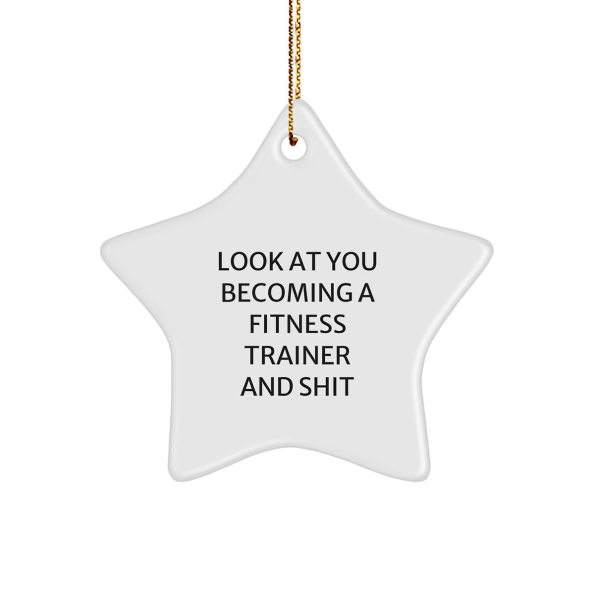 Playful Fitness Trainer Star Ornament Novelty Christmas Gift for Friends - Image 1