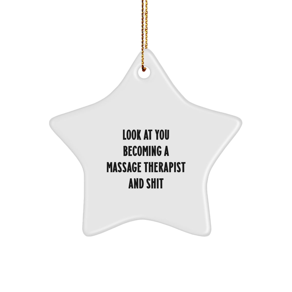 Massage Therapist Star Ornament for Family Treasure Christmas Gift - Image 1
