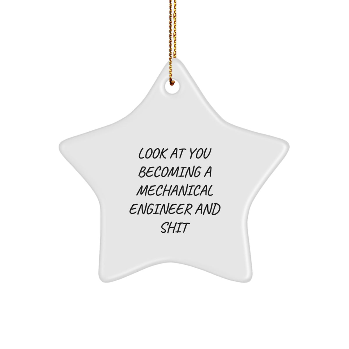 Mechanical Engineer Star Ornament Idea for Coworkers Christmas Gift - Image 1