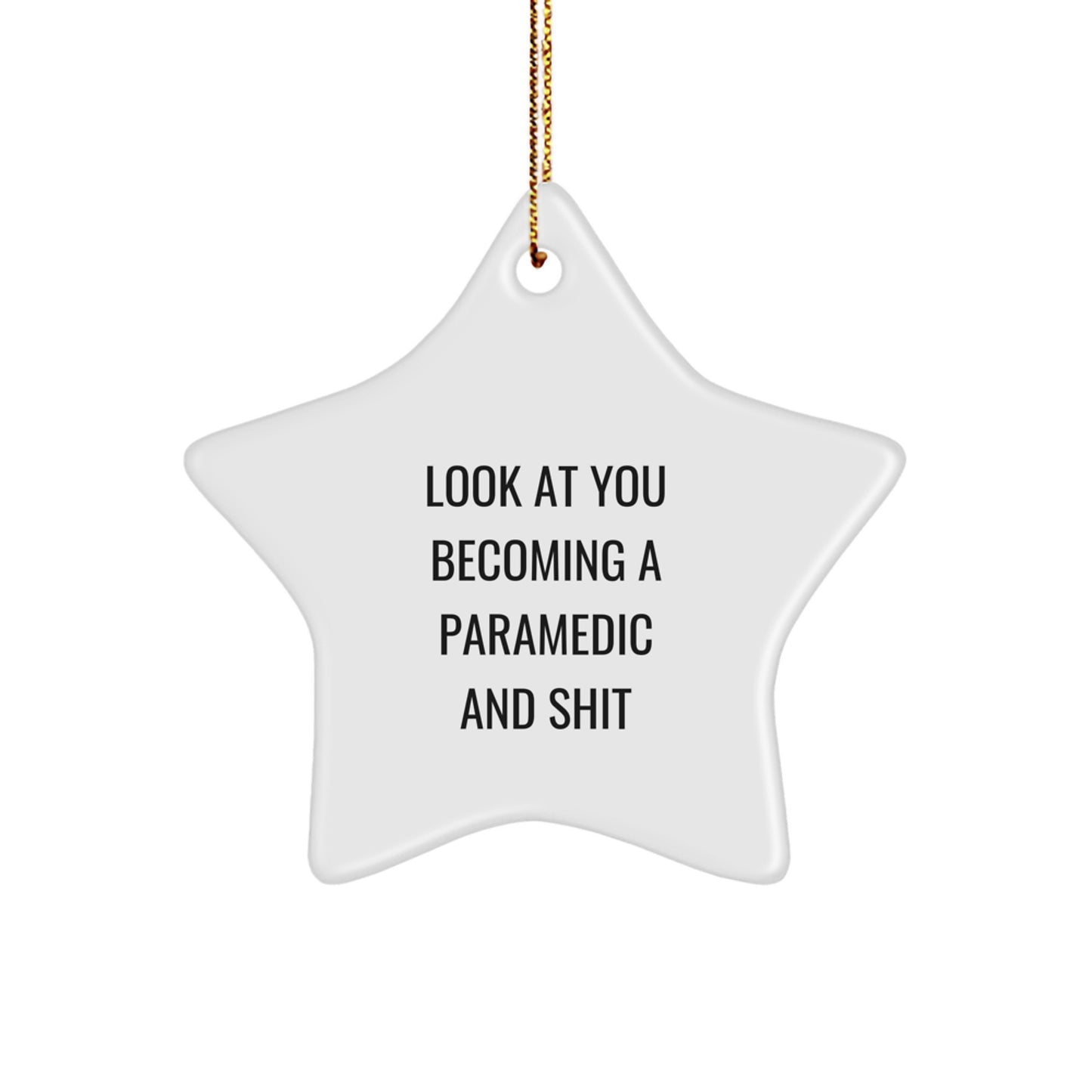 Funny Rescue Worker Christmas Unique Gifts from Men to Rescue Worker Friends - Star Ornament for Rescue Worker Enthusiasts - Image 1