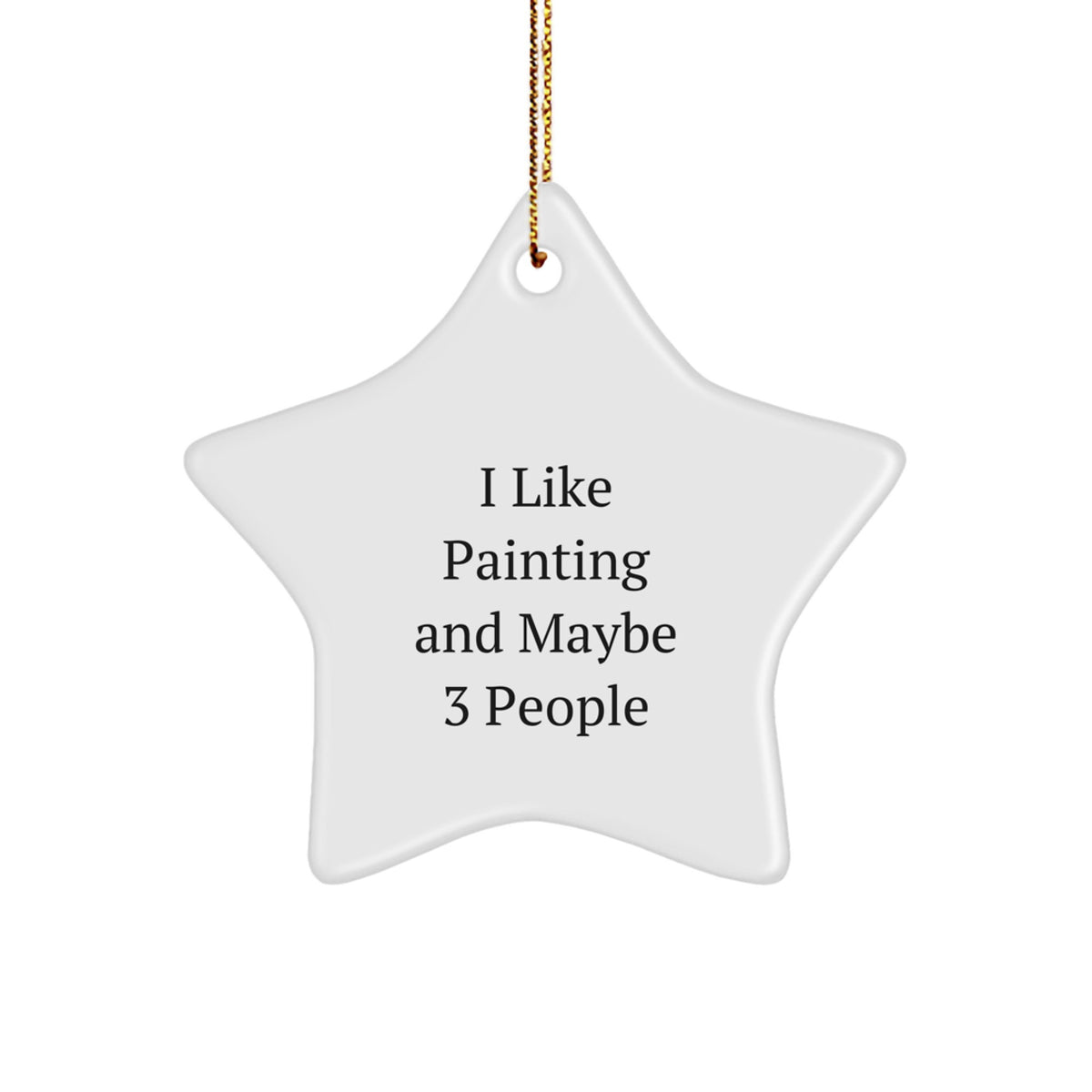 Painting Star Keepsake Holiday Christmas Ornament for Him Gift - Image 1
