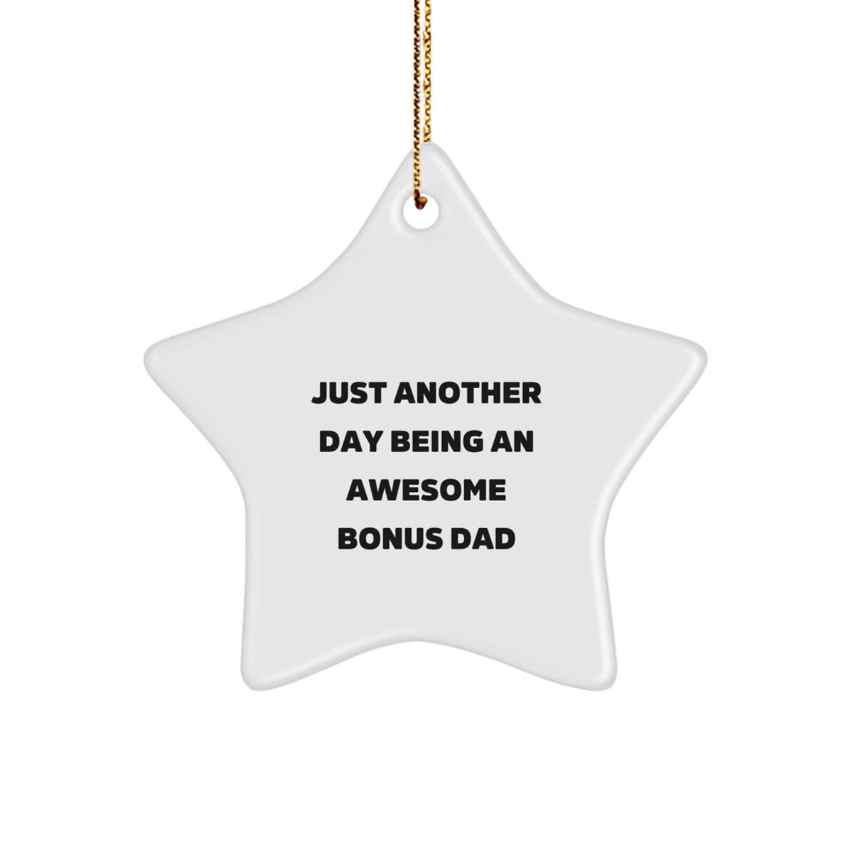 White Star Bonus Dad Christmas Ornament for a Husband Gift Idea - Image 1