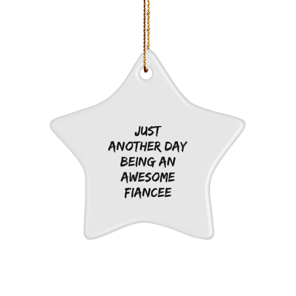 Fiancee Keepsake Christmas Ornament for Him Gift – Star Vivid Love - Image 1