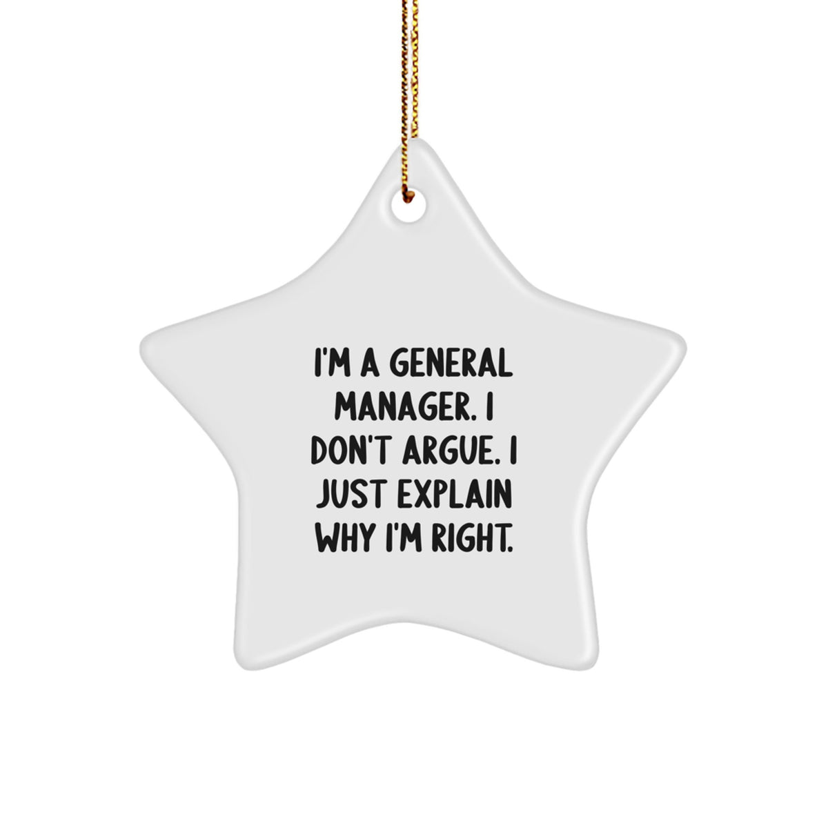 General Manager Christmas Ornament Gift for Family - Treasure, I'm Right - Image 1