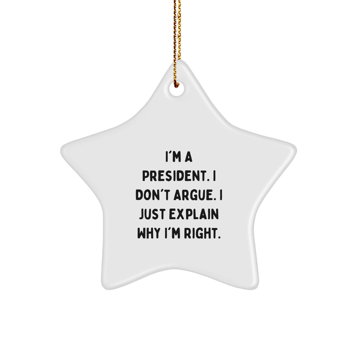 President Favorite Star Ornament for Kids Christmas Gift - Image 1