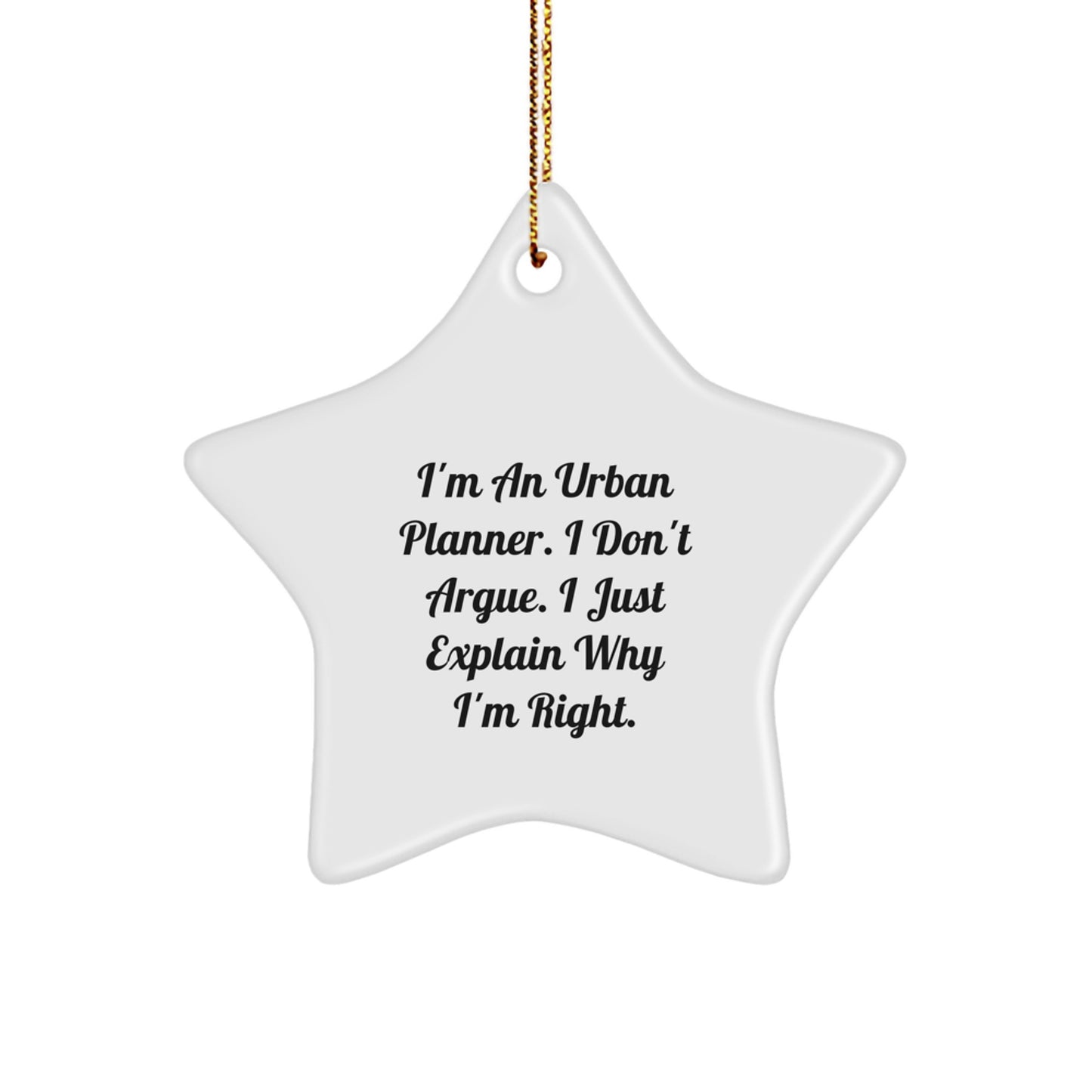 Funny Urban Planner Star Ornament Gifts for Him from Friends - Christmas Unique Gift Idea for Urban Planner Lover - Image 1