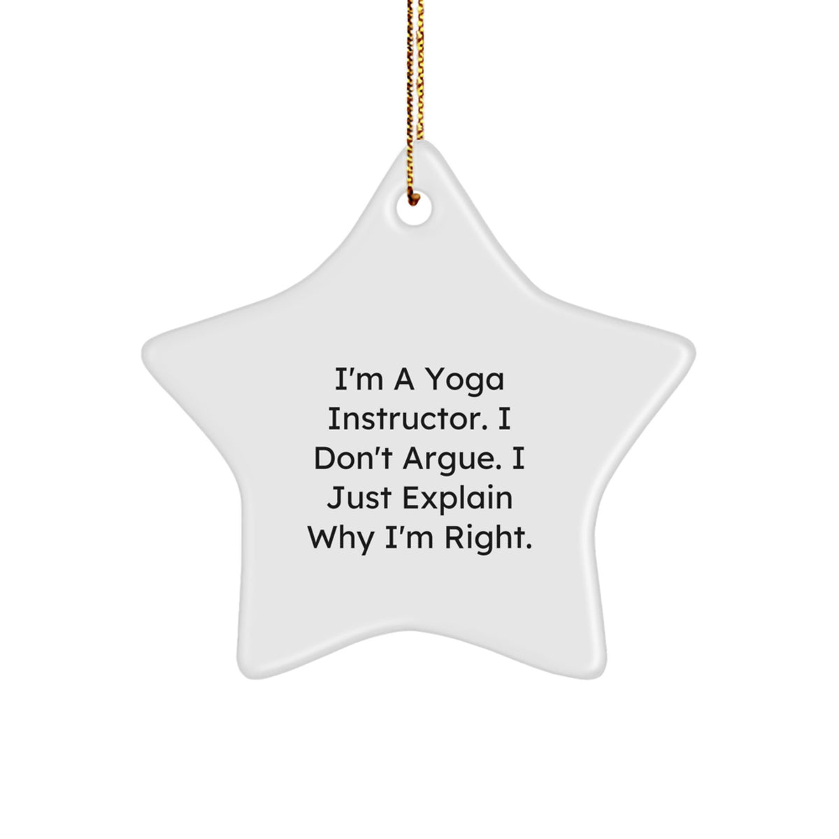 Christmas Gift for Her Yoga Instructor Star Ornament Present - Image 1