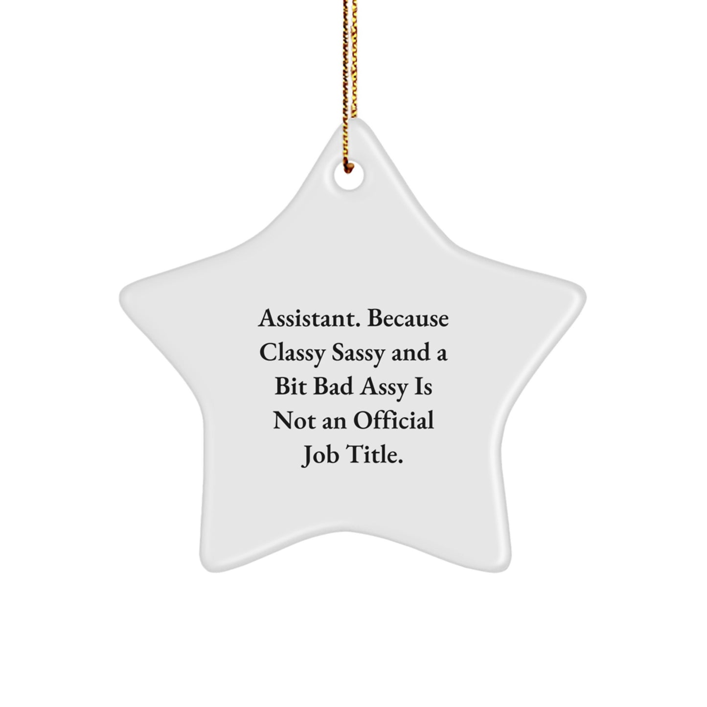 Funny Assistant Gifts from Friends, Christmas Unique Star Ornament for Assistants - Assistant Humor, Star Ornament Decoration, Funny Christmas Unique Gifts for Family - Image 1