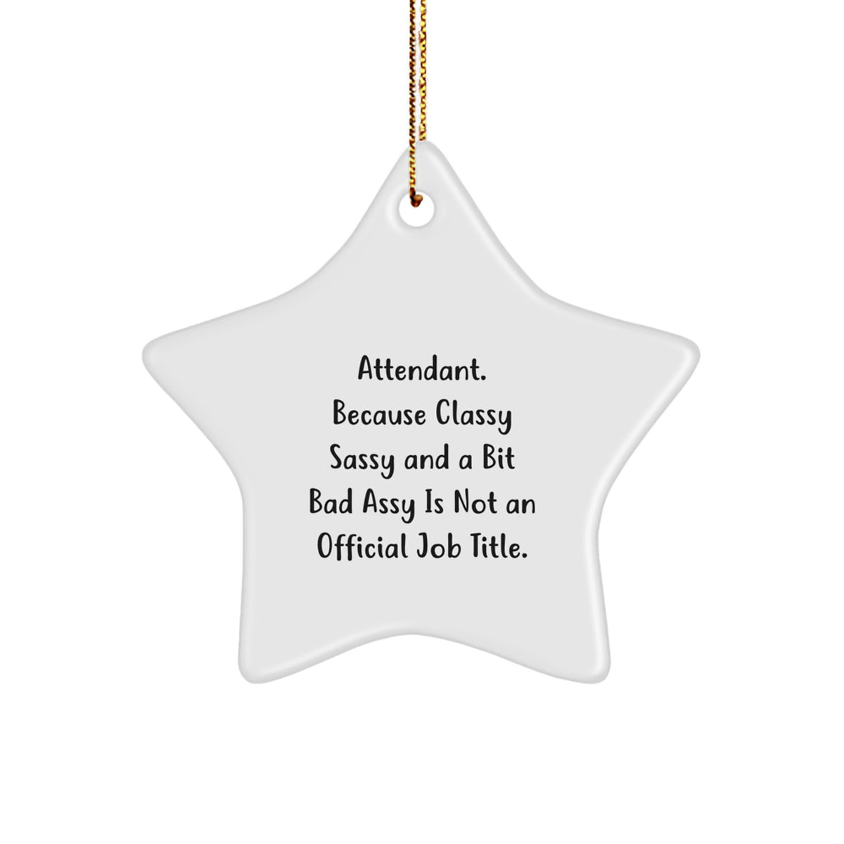 Christmas Ornament Gift Attendant - Classy Sassy Holiday Keepsake - Image 1