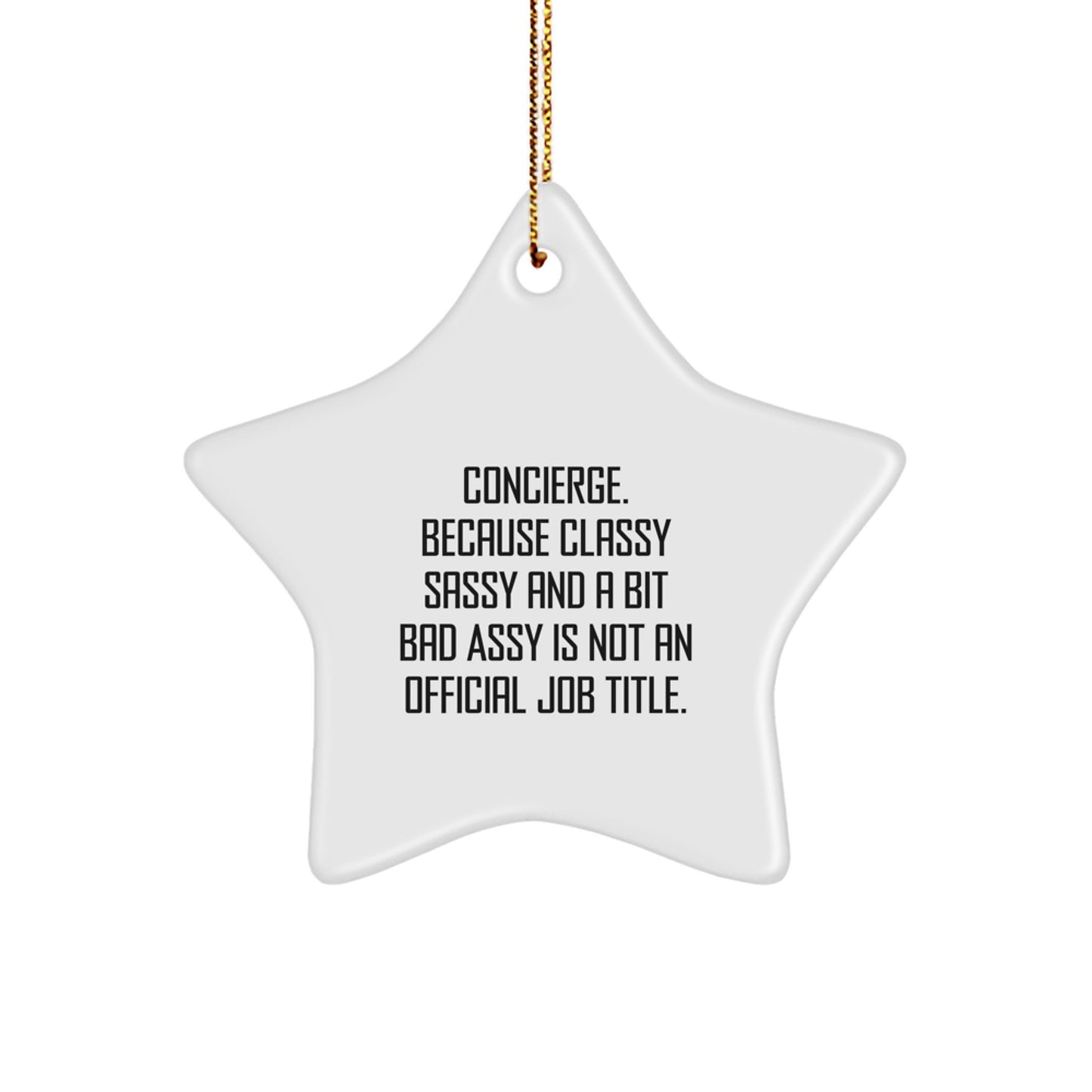 Funny Concierge Star Ornament Gifts from Men to Friends - Concierge Gifts for Christmas Unique Star Ornaments - Image 1