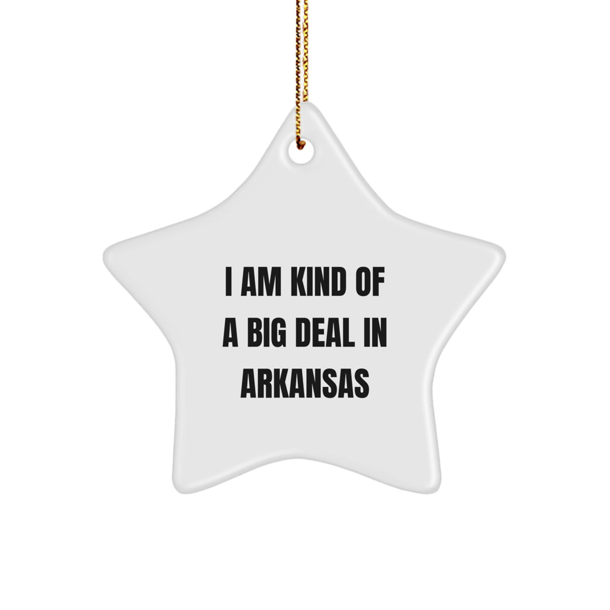 Funny Arkansas Star Ornament Gifts from Men to Friends and Family, Christmas Unique Decorations for Arkansas Home - Image 1