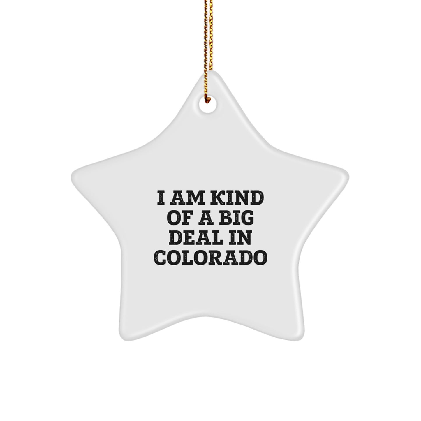 Colorado Star Ornament Funny Quote Gifts for Friends from Colorado - Image 1