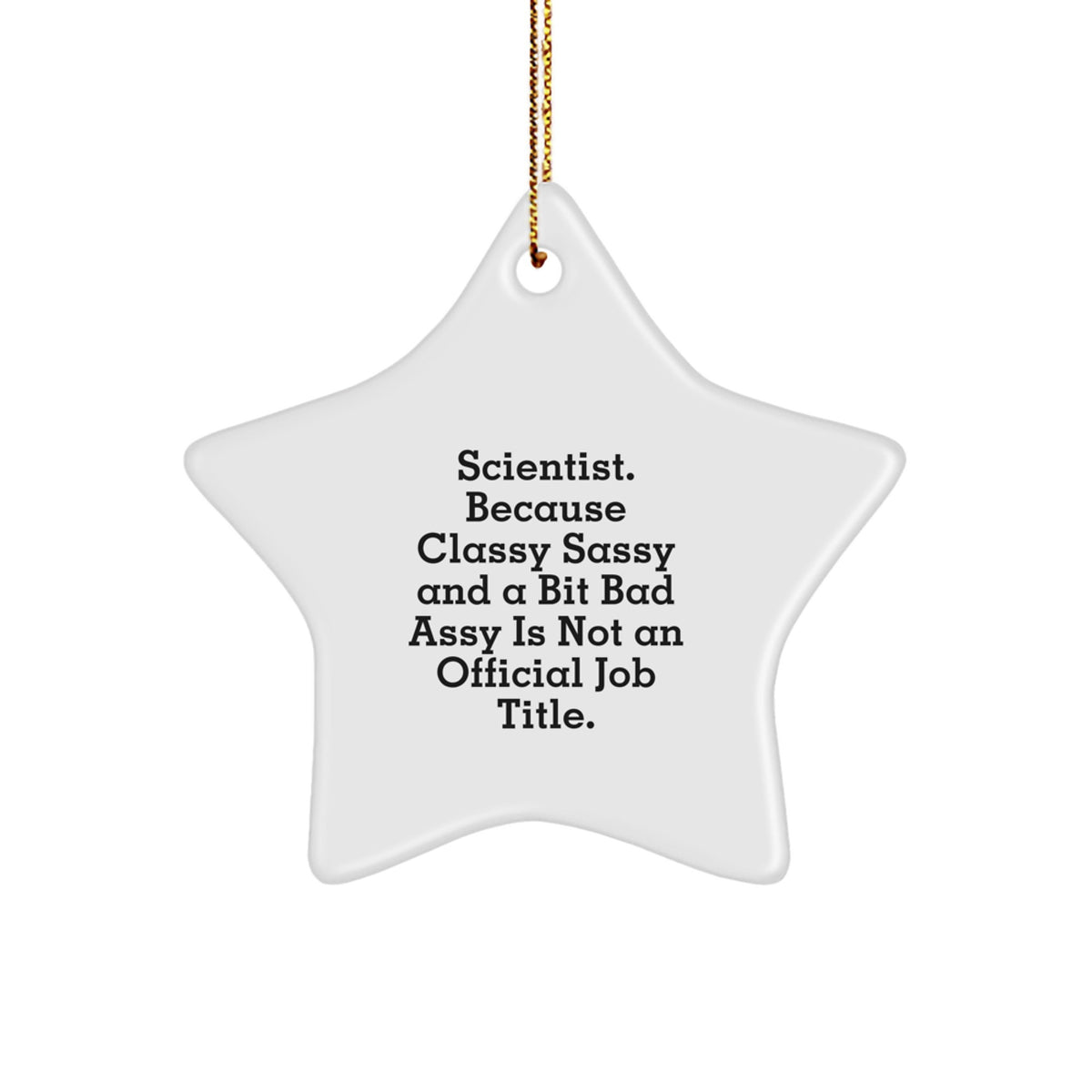 Christmas Gift Scientist Star Ornament for Teens - Surprise, Classy - Image 1