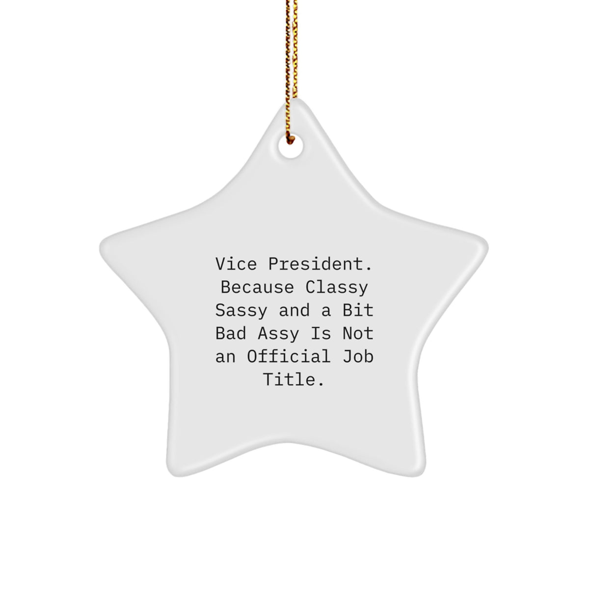 Christmas Gift Surprise for Teens Vice President Star Ornament - Image 1