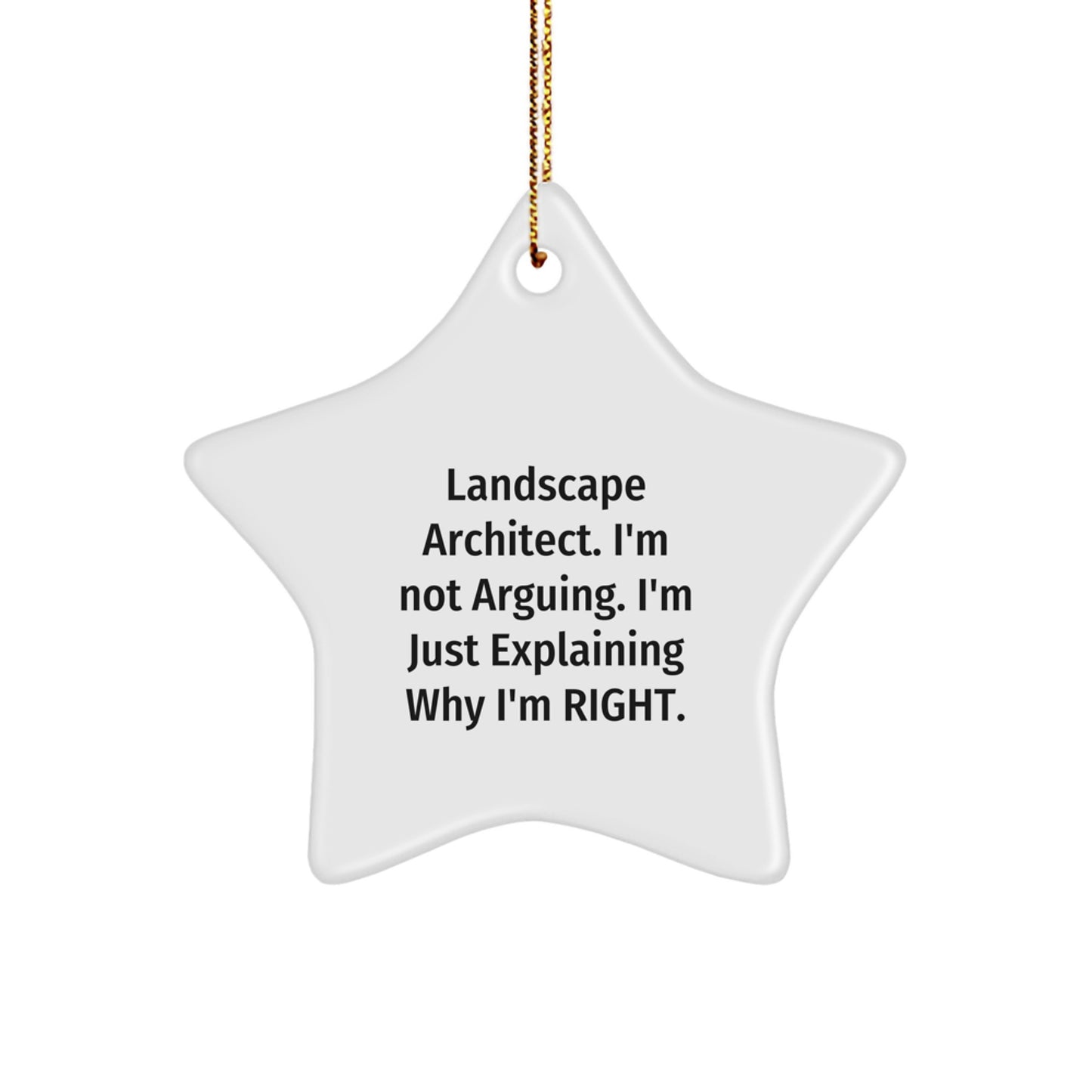 Landscape Architect Gifts, Star Ornament Funny Quote, Gifts from Friends and Family, Christmas Unique - Image 1