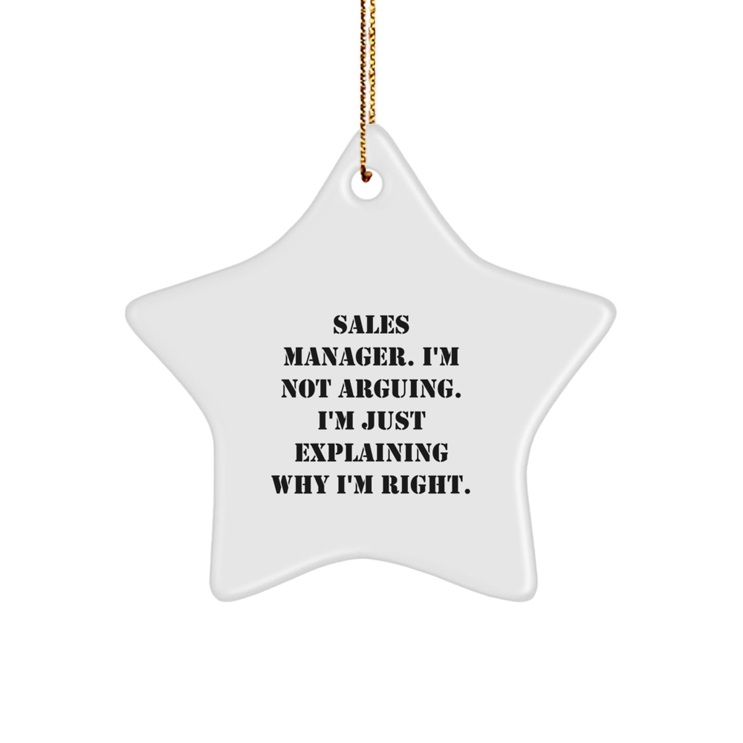 Funny Sales Manager Star Ornament Gifts from Men, Women, Friends, or Coworkers to Sales Manager, Men, Women, or Family for Christmas Unique Gifts - Image 1