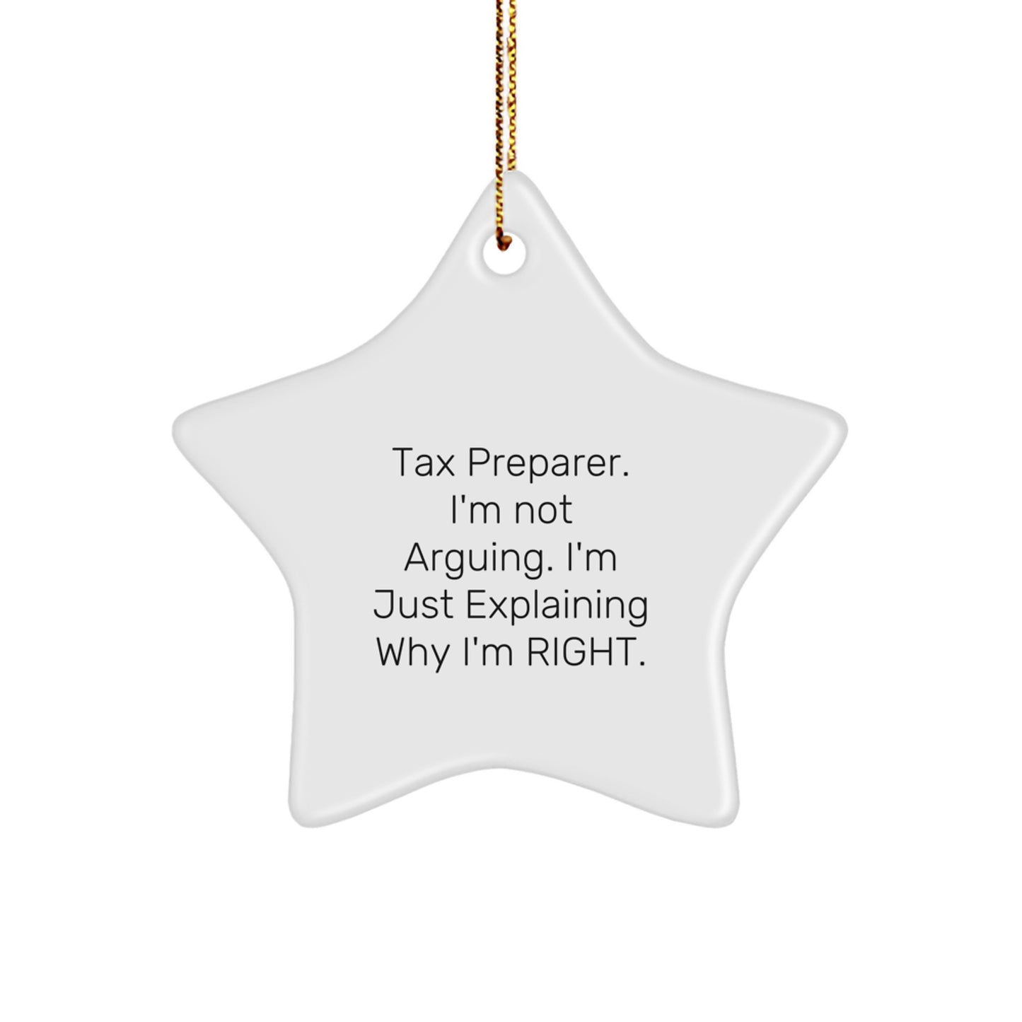 Tax Preparer Gifts from Friends, Star Ornament with Funny Quote, Christmas Unique Gifts for Women, Men, Coworkers, Family, Tax Preparer - Image 1