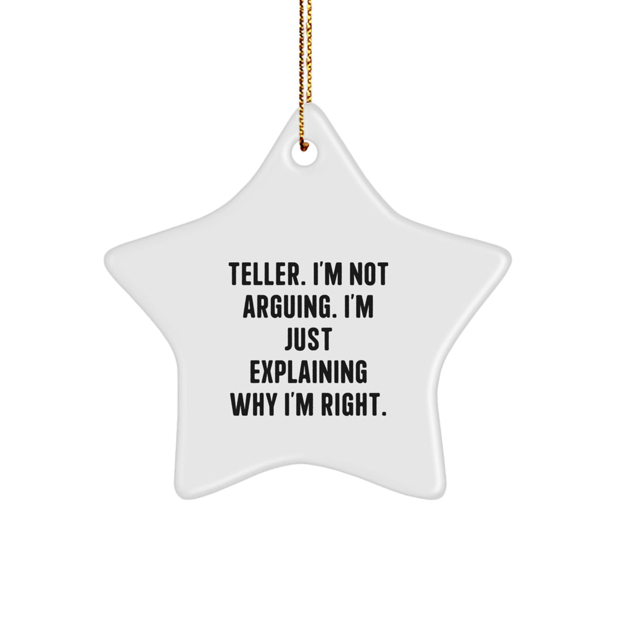 Teller Star Ornament Idea Gift for Coworkers Holiday Christmas Season - Image 1