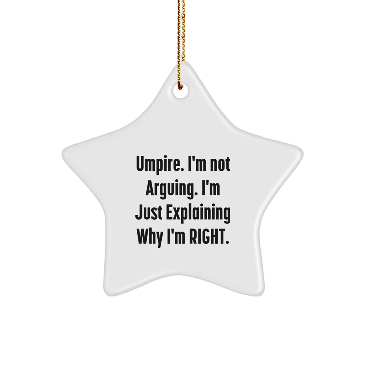 Bold Umpire Christmas Ornament for Friends Gift – Playful Surprise - Image 1