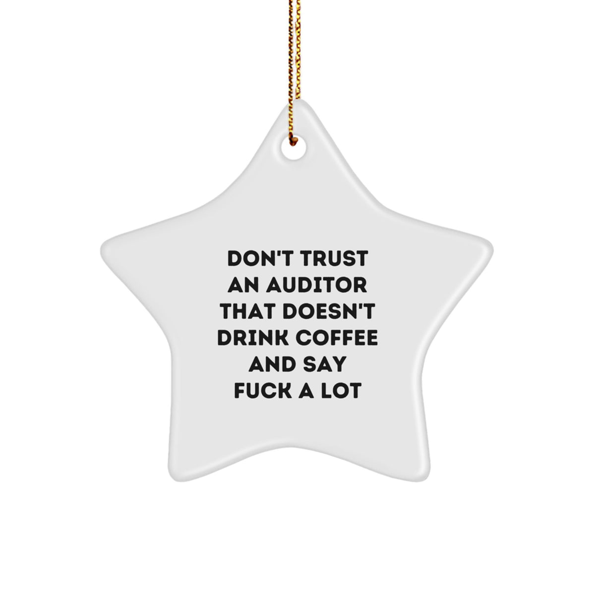 Sarcastic Auditor Christmas Ornament Gift for Roommates - Don't Trust - Image 1