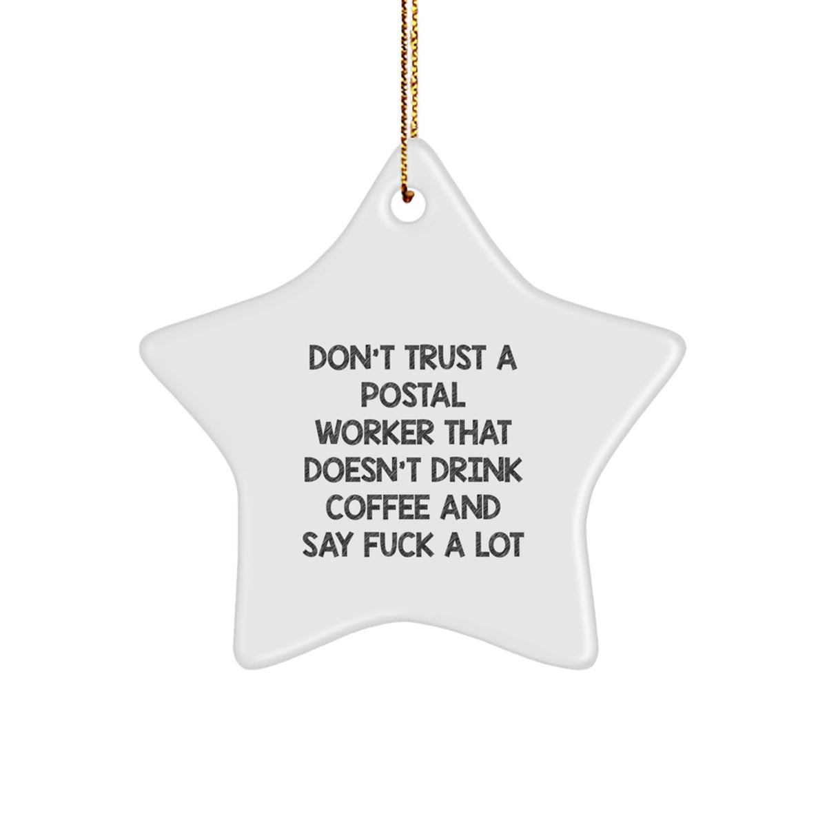 Postal Worker Star Ornament for Kids Treasure Christmas Gift - Image 1