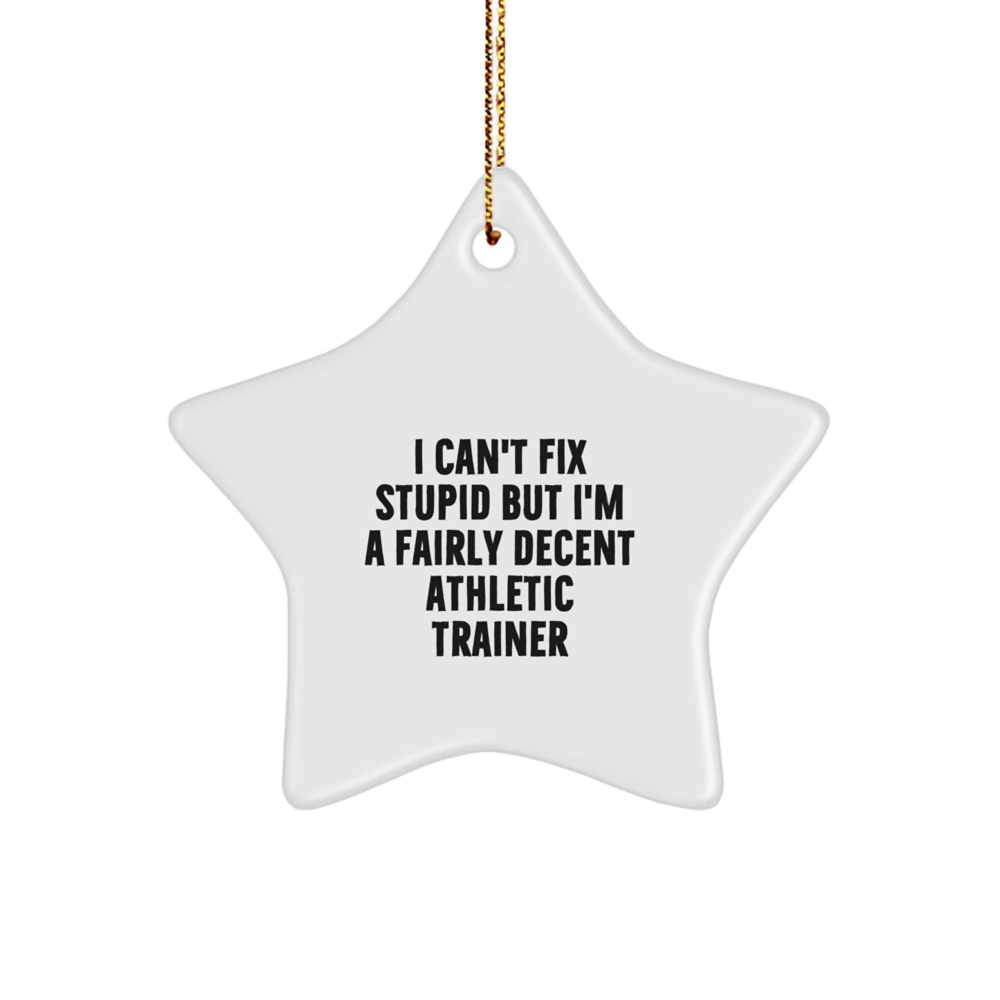 Funny Athletic Trainer Gifts for Men, Star Ornament Decor with Inspirational Quote, Gifts from Friends, Christmas Unique - Image 1