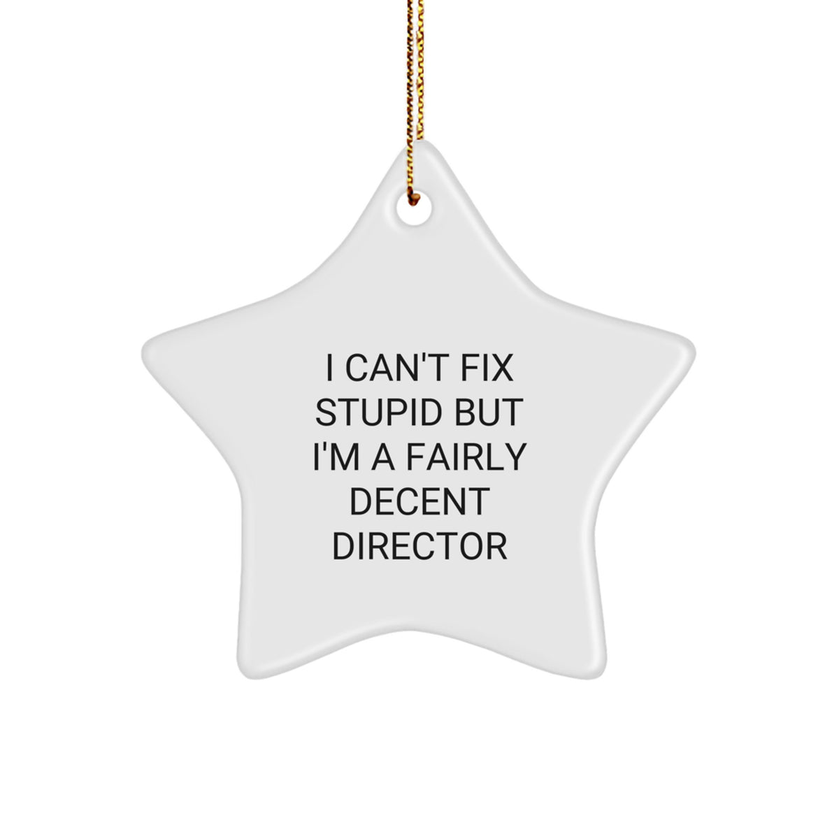 Quirky Director Star Ornament Novelty for Friends Christmas Holiday Gift - Image 1