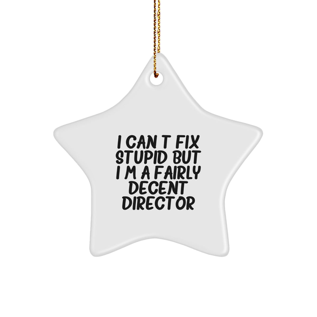 Director Star Christmas Ornament Gift for Coworkers - 'I Can't Fix - Image 1