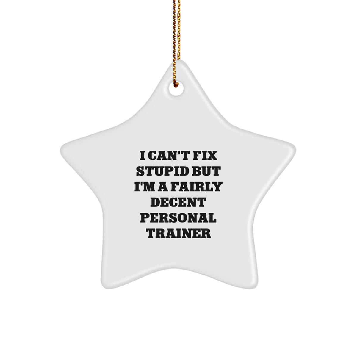 Christmas Ornament Gift Funny Personal Trainer Star for Coworkers - I - Image 1