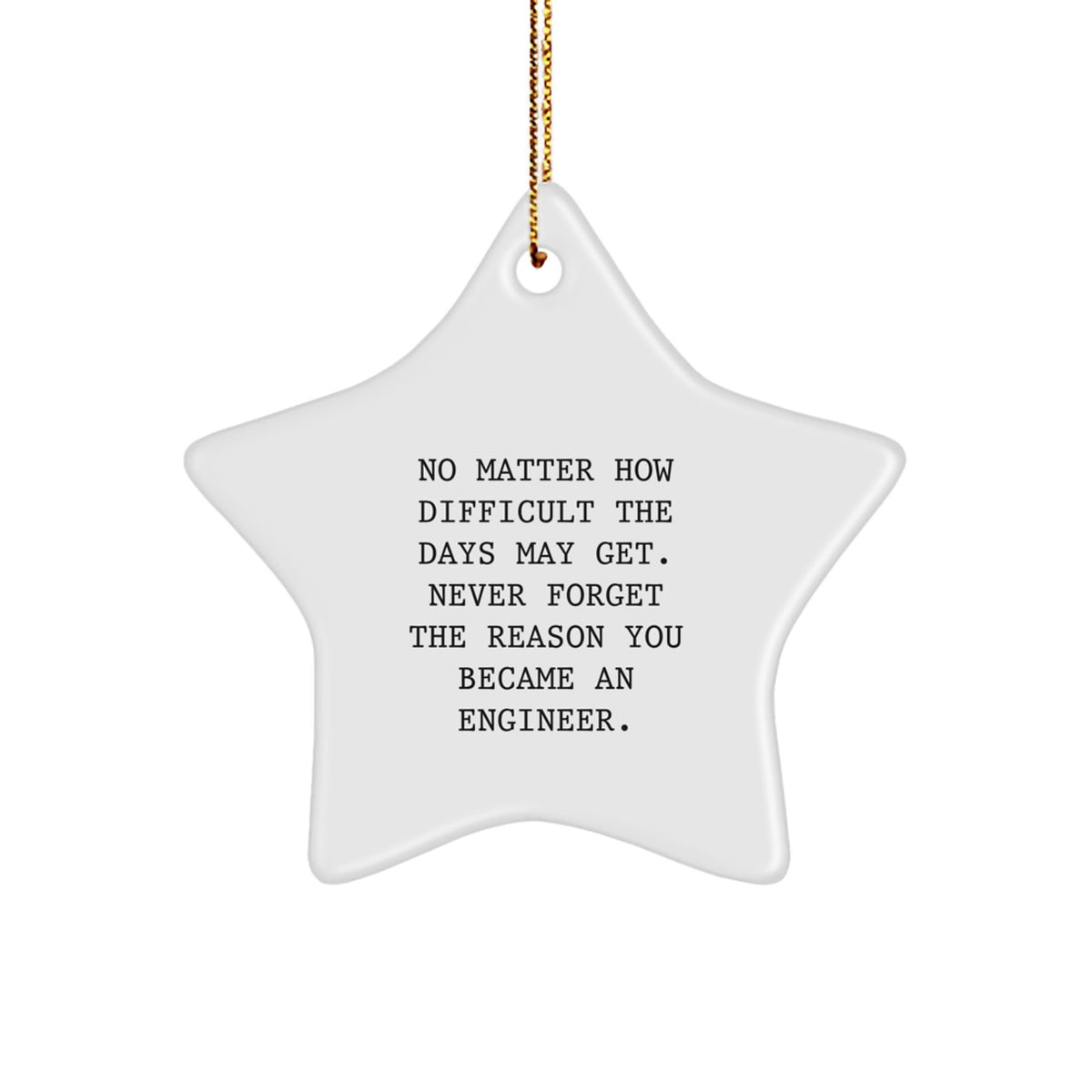 Christmas Ornament Gift for Family Engineer Keepsake - No Matter How - Image 1