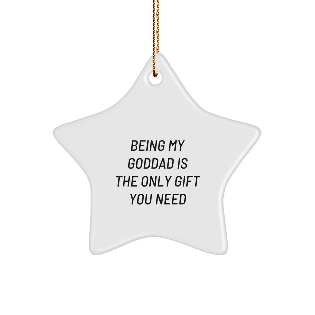 Christmas Being My Goddad Is The Only Gift Keepsake for Teens - Star - Image 1